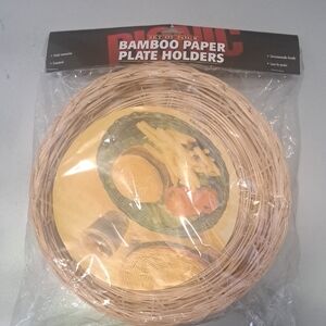 Bamboo Paper Plate Holders - Set of Four